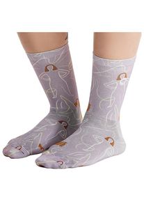 Radsocken PEPPERMINT Signature Socks Print Damen (Gr M/L |grau)