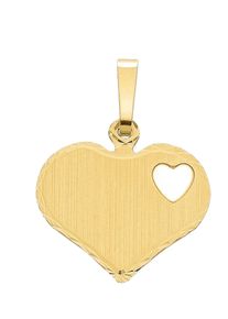 Adelia´s ADELIA ́S Damen Ketten-Anhänger "333 Gold Gravurplatte Anhänger", Gold, gold, Gold, Schmuckanhänger, Goldschmuck für Damen