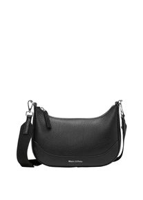 Marc O'Polo MARC O'POLO Damen Umhängetasche "aus fein genarbtem Rindleder", schwarz, Leder, unifarben, Taschen