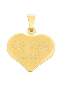 Adelia´s ADELIA ́S Damen Ketten-Anhänger "333 Gold Gravurplatte Anhänger", Gold, gold, Gold, Schmuckanhänger, Goldschmuck für Damen