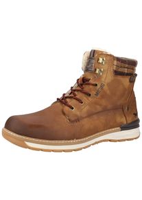 Mustang Shoes Herren Schnürstiefelette "Mustang Shoes Stiefelette Lederimitat", Gr. 46, braun, Lederimitat, casual, Schuhe