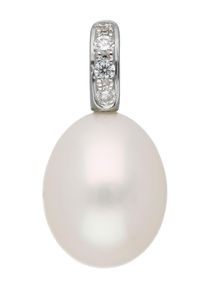 Adelia´s ADELIA ́S Damen Ketten-Anhänger "585 Weißgold Anhänger", 0.060 ct VVS = sehr sehr kleine Einschlüsse mit Brillant, Gold, silber, Gold,