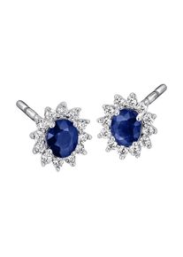 ONE ELEMENT Damen Paar Ohrhänger "0,30 ct Diamant Brillant Safir Ohrringe Ohrstecker", Damen, 0,3 ct mit Diamant, Weißgold 585-Gold-Diamanten,