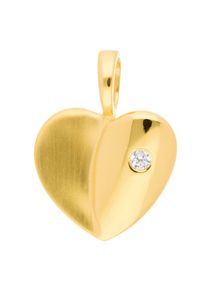 Adelia´s ADELIA ́S Damen Ketten-Anhänger "333 Gold Anhänger Herz", Gold, gold, Gold, Schmuckanhänger, mit Zirkonia Goldschmuck für Damen