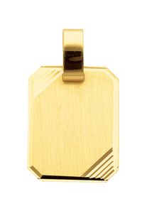 Adelia´s ADELIA ́S Damen Ketten-Anhänger "333 Gold Gravurplatte Anhänger", Gold, gold, Gold, Schmuckanhänger, Goldschmuck für Damen