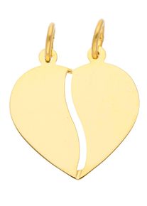 Adelia´s ADELIA ́S Damen Ketten-Anhänger "333 Gold Anhänger Partneranhänger", Gold, gold, Gold, Schmuckanhänger, Goldschmuck für Damen