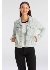 Levi's LEVI'S Damen Jeansjacke "ORIGINAL TRUCKER", blau, casual, Gr. S, Batikmuster, Denim/Jeans, Obermaterial: 100% Baumwolle, Jacken, in Batik-Optik