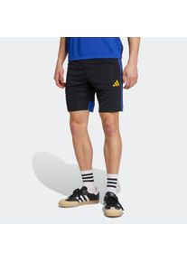 Herren Trainingsshorts "TIRO ES SHO"schwarz, semi lucid blau, crew gelb, sportlich, Gr. XXL, adidas Performance, Obermaterial: 100% Polyester, Hosen