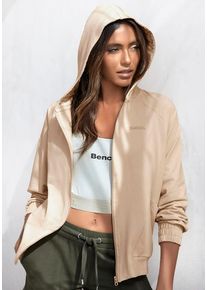 BENCH. LOUNGEWEAR Kapuzensweatjacke beige Gr. 32/34 für Damen. Nachhaltig.