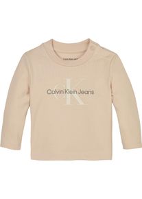 Baby Langarmshirt "MONOGRAM LS T-SHIRT", Calvin Klein Jeans, Gr. 74spanish villa, Jersey, Obermaterial: 93% Baumwolle, 7% Elasthan, unifarben,