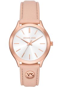 Michael Kors Damen Quarzuhr "SLIM RUNWAY"rosa, Armbanduhren, Armbanduhr, Damenuhr, Lederarmband, analog