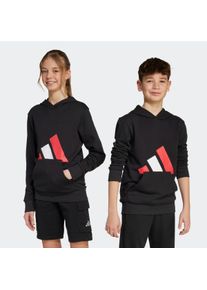 Kinder Kapuzensweatshirt "J BL FT HD 280"schwarz, pure ruby, weiß, sportlich, Gr. 152, adidas Sportswear, Obermaterial: 55% Baumwolle, 36% Polyester,