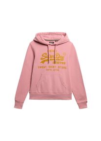 Superdry Damen Kapuzensweatshirt "EMBELLISHED VL RELAXED HOOD"smoke rose, Gr. L, Sweatshirts