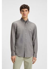 BOSS Orange Herren Businesshemd "Rickert"open grün342, casual, Gr. XXXL, Web, Obermaterial: 100% Baumwolle, Hemden, mit Button-down-Kragen