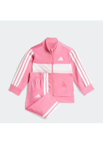 Kinder Trainingsanzug "I 3S TIB TS"pink fusion, clear pink, weiß, sportlich, Gr. 74, adidas Sportswear, Obermaterial: 100% Polyester, Sportanzüge