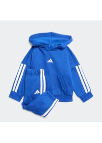 Kinder Trainingsanzug "I 3S FL HD JOG"royal blau, weiß, weiß, sportlich, Gr. 92, adidas Sportswear, Obermaterial: 70% Baumwolle, 30% Polyester,