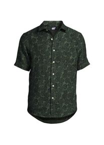 LANDS' END Premium Reinleinen-Hemd mit kurzen &Auml;rmeln, Classic Fit, Herren,  Gr&uuml;n, Leinen, by Lands' End