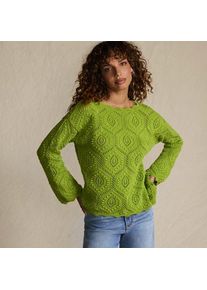 LANDS' END Noppenpullover, Damen,  Gr&uuml;n, Baumwolle, by Lands' End