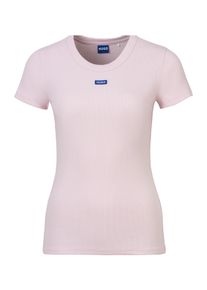 HUGO BLUE Damen T-Shirt "Easy Tee"light, pastel pink 684, casual, Gr. XXL, unifarben, Single Jersey, Obermaterial: 96% Baumwolle, 4% Elasthan,