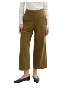 Damen Culottegolden oliv grün, casual, Gr. XXL, Tom Tailor Denim, unifarben, Web, Obermaterial: 96% Polyester, 4% Elasthan, Hosen, mit Eingrifftaschen