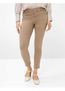 Brax Damen R&ouml;hrenjeans Style SHAKIRA S TAUPE, denim hellbraun, Gr. 40K
