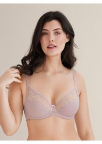 Conturelle Damen Bügel-BH "Mille Fleurs", Gr. 95lila lotion, Obermaterial: 74% Polyamid, 22% Polyester, 4% Elasthan, gestreift, feminin, BHs,