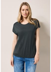 Cecil Damen T-Shirtslate khaki, casual, Gr. S, unifarben, Jersey, Obermaterial: 50% Baumwolle, 50% Modal, Shirts, mit elastischem Bund