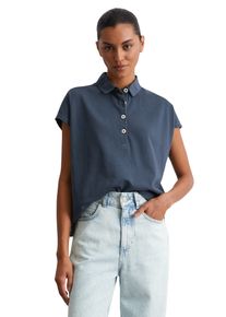 Marc O'Polo MARC O'POLO Damen Poloshirtmuted blau, casual, Gr. XL, Jersey, Obermaterial: 100% Baumwolle, Shirts, oversized, aus leichtem Jersey