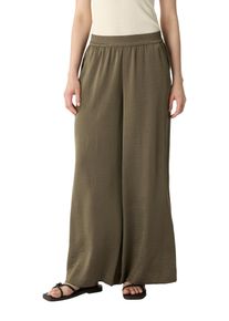 comma, COMMA Damen Stoffhosedeep jungle, casual, Gr. 44, Strukturmuster, Web, Obermaterial: 100% Baumwolle, Hosen, mit elastischem Bund