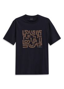 Bugatti Herren T-Shirt "Modern Fit"390, marine, casual, Gr. XXL, bedruckt, 100% Baumwolle, Shirts, mit Logo-Print und Rundhals aus Baumwolle