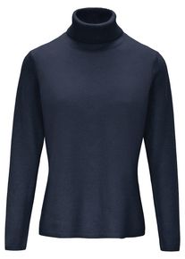 include - Rollkragen-Pullover aus Schurwolle und Kaschmir, blau, Gr. 36 / S - Schurwolle