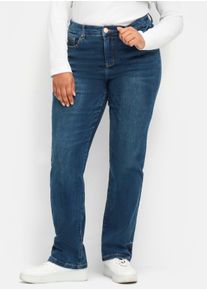 sheego Große Größen Gerade Jeans mit Bodyforming-Effekt, dark blue denim, Größe 40 - Damen