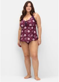 sheego by Joe Browns sheego Große Größen Tankini-Oberteil mit Neckholderträgern, beere-gemustert, Größe 42B - Damen