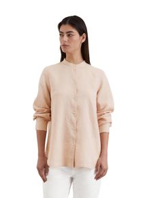 Marc O'Polo MARC O'POLO Damen Langarmbluse "aus leichter Qualität"chalky peach, elegant, Gr. 40, unifarben, Obermaterial: 100% Leinen, Blusen