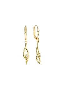 Vivance Damen Paar Ohrhänger "333 Gelbgold glanz Zirkonia", ONE-SIZE, Gold, gelb, Gold, Ohrringe