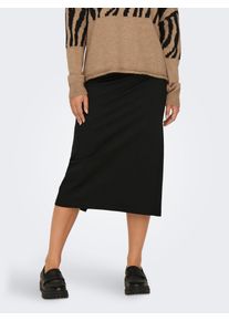 Only Damen Bleistiftrock "ONLTIA HW LONG SLIT PENCIL SKIRT CC PNT", schwarz, modisch, Gr. M, unifarben, Web, Obermaterial: 60% Viskose, 35% Polyamid,