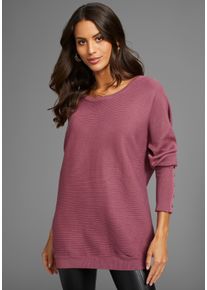 Laura Scott Damen Fledermauspullover, rot, feminin, Gr. 46, clean, unifarben, Strick, Obermaterial: 70% Viskose, 30% Polyamid, Pullover, mit