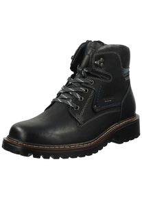 Josef Seibel Herren Schnürstiefelette "Josef Seibel Stiefelette Leder", Gr. 41, schwarz, Leder, casual, Schuhe