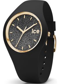 Ice Watch ICE-WATCH Damen Quarzuhr "ICE glitter - S34 - 3H, 001349", schwarz, Armbanduhren, Armbanduhr, Damenuhr, Silikonarmband, bis 10 bar wasserdicht