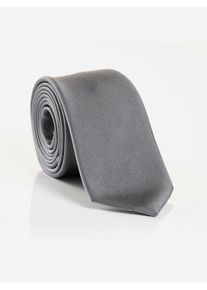 MONTI Damen Krawatte "LUIGI", grau, Seide, Krawatten, aus reiner Seide mit edler Twill-Struktur – 7 cm breit