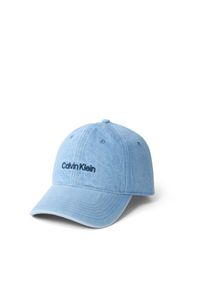 Damen Baseball Cap "TTLCS EMBRDRY DNM BS", blau, casual, Calvin Klein Jeans, unifarben, Web, Baumwolle, Caps, Mit festem Schirm
