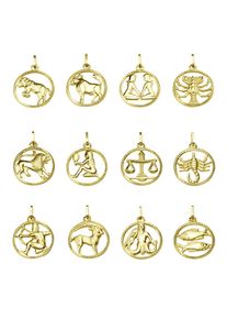 Vivance Damen Ketten-Anhänger "925/- Sterling Silber vergoldet Sternzeichen Schütze", ONE-SIZE, Silber 925 (Sterlingsilber), 0,8 g, gelb, Silber 925
