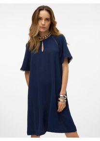 Véro Moda VERO MODA Damen Minikleid "VMALVA GITTE SS SHORT DRESS WVN GA", blau, elegant, Gr. XS, unifarben, Obermaterial: 100% Polyester, Kleider