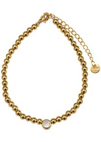 Firetti Damen Armband "Schmuck Geschenk Edelstahl Armschmuck Armkette", Edelstahl, gold, Edelstahl, Armbänder, Made in Germany - mit Zirkonia (synth.)
