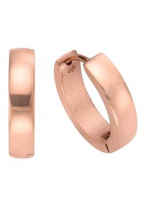 Firetti Damen Paar Creolen "Schmuck Geschenk klassisch", Edelstahl, rosa, Edelstahl, Ohrringe