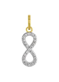 Vivance Damen Ketten-Anhänger "333/- Gelbgold glanz bicolorZirkonia Infinity", ONE-SIZE, Gold, 0,9 g, bunt, Gold, Schmuckanhänger