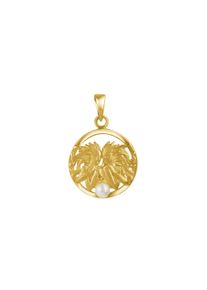 Vivance Damen Ketten-Anhänger "925/- Sterling Silber vergoldet Zwillinge Monatsstein", ONE-SIZE, Silber 925 (Sterlingsilber), 1,4 g, gelb, Silber 925