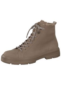Paul Green Damen Schnürstiefelette "Paul Green Stiefelette Nubukleder", Gr. 38,5, beige, Nubukleder, casual, Schuhe