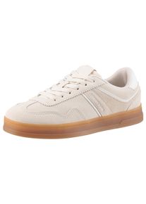 Tommy Jeans Damen Plateausneaker "THE GREENWICH SUEDE", Gr. 40, beige, Veloursleder, Lederimitat, sportlich, Schuhe, Freizeitschuh, Halbschuh,