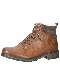 Mustang Shoes Herren Schnürstiefelette "Mustang Shoes Stiefelette Lederimitat", Gr. 44, braun, Lederimitat, casual, Schuhe